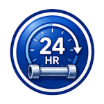 24 hour emergency piping